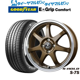 新品 サマータイヤ ホイール4本セットBADX エスホールド S-7S15インチ 4.5Jグッドイヤー エフィシエント グリップ コンフォート165/55R15