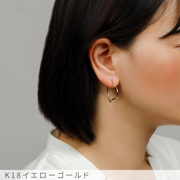 楽天市場】【即納可】 地金 ピアス 18金 k18 イエローゴールド 18k  