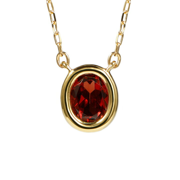 楽天市場】ガーネット ネックレス 0.3カラット 18金 イエローゴールド  