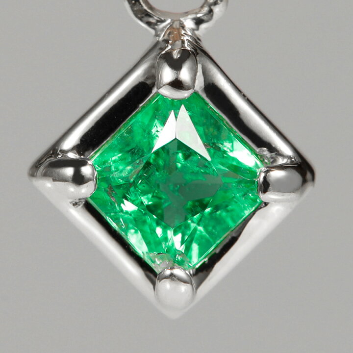 エメラルド 0.415ct ダイヤ ダイヤモンド 0.104ct ペンダント トップ  