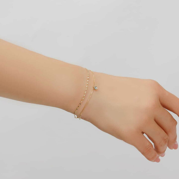 楽天市場】【10％OFFクーポン】 ダイヤモンド 2連 ブレスレット 18金 