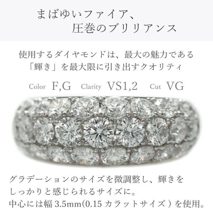 楽天市場】【10％OFFクーポン】 ダイヤモンド パヴェ リング 3カラット 