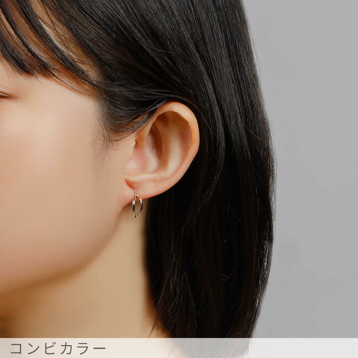楽天市場】【SS限定 10％OFF！】 地金 ピアス コンビカラー 18金 