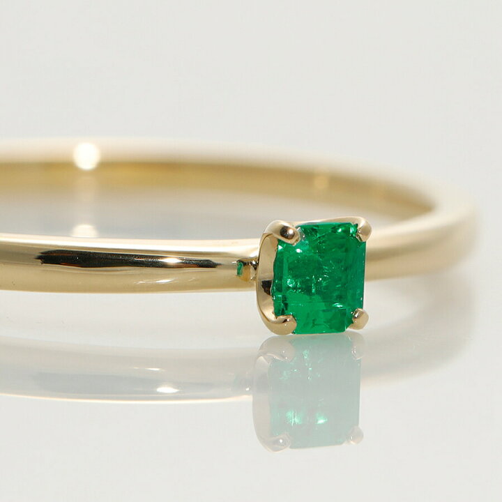 楽天市場】【2000円OFFクーポン】 エメラルド リング 0.07ct 18金 