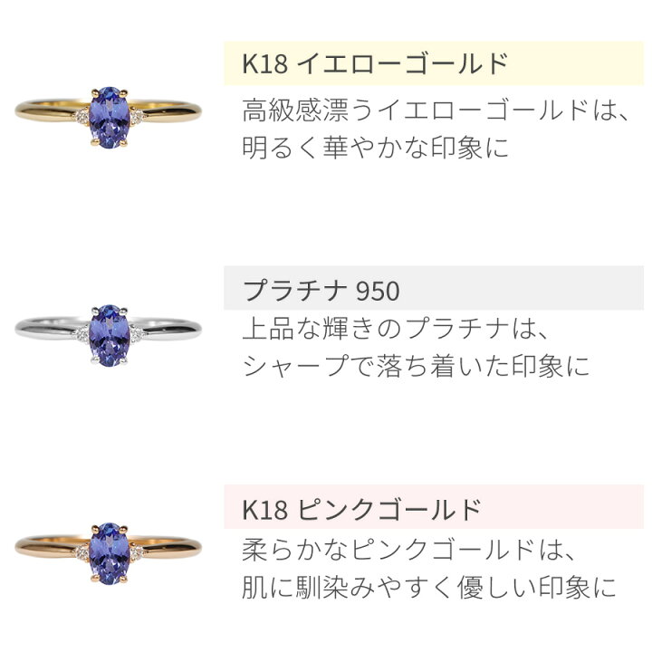 楽天市場】タンザナイト リング 0.4カラット 18金 イエローゴールド 