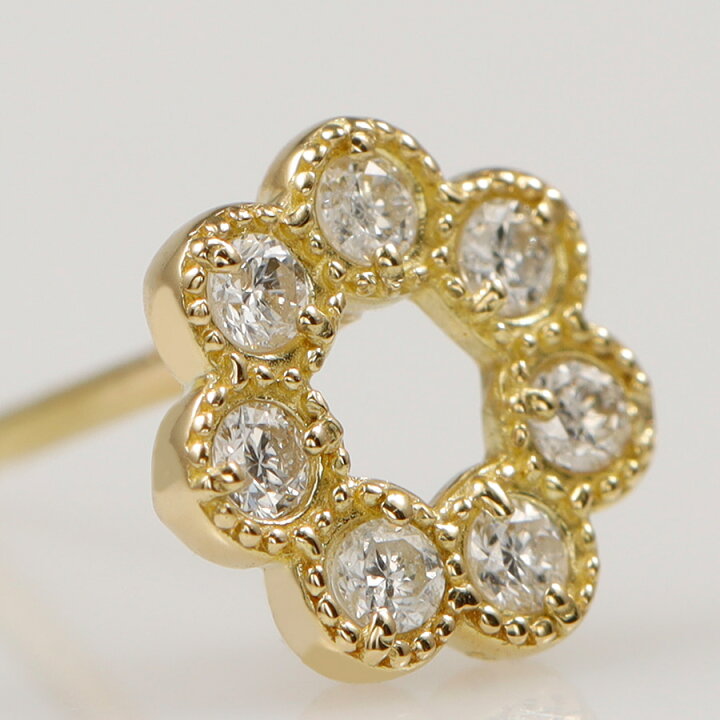 楽天市場】【即納可】 ダイヤモンド ピアス サークル 0.07ct プラチナ  