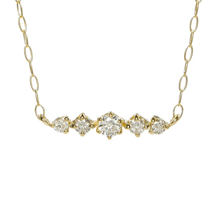 楽天市場】【即納可】 ダイヤモンド ライン ネックレス 0.1ct プラチナ  