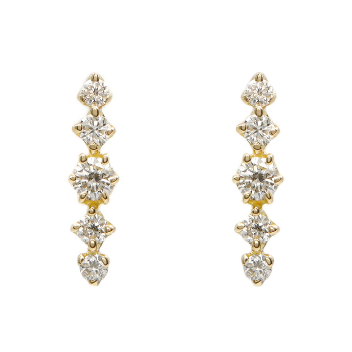 楽天市場】【即納可】 ダイヤモンド ライン ピアス 0.07ct プラチナ950  