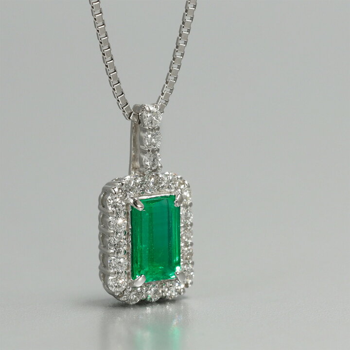 楽天市場】【即納可】【一点限り】 エメラルド ネックレス 0.6ct 