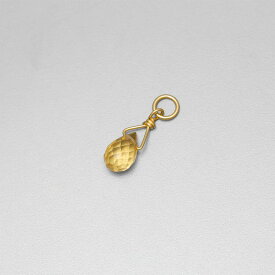 【10％OFFクーポン】 シトリン チャーム 0.5 カラット シンプル 一粒 18金 イエローゴールド k18 18k 11月 誕生石 ジュエリー 日本製 ギフト プレゼント 天然石 夏ギフト ピアスチャーム イヤリングチャーム チャームジュエリー