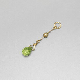 【10％OFFクーポン】 ペリドット チャーム 0.5 カラット シンプル 一粒 18金 イエローゴールド k18 18k 8月 誕生石 ジュエリー 日本製 ギフト プレゼント 天然石 夏ギフト ピアスチャーム イヤリングチャーム チャームジュエリー