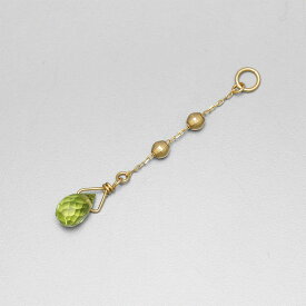 【10％OFFクーポン】 ペリドット チャーム 0.5 カラット シンプル 一粒 18金 イエローゴールド k18 18k 8月 誕生石 ジュエリー 日本製 ギフト プレゼント 天然石 夏ギフト ピアスチャーム イヤリングチャーム チャームジュエリー