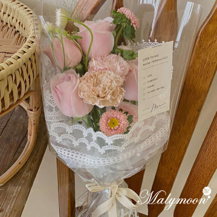 楽天市場 フラワーブーケ 花束 花 プレゼント 母の日 ギフト 誕生日 結婚祝い 可愛い かわいい お洒落 おしゃれ 人気 インテリア 撮影 写真 小物 前撮り ピンク 白 ホワイト 植物 Malymoon マリームーン K006 Malymoon マリームーン