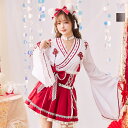 [正規品]【即納】コスプレ 新年 巫女 きつね ケモ耳 レッド グレー レディース 大人 女性 ハロウィン malymoon マリームーン【10112】