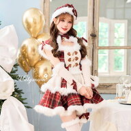 [正規品]【MLサイズは予約】コスプレ クリスマス サンタ サンタクロース ダッフル チェック レッド ワイ…