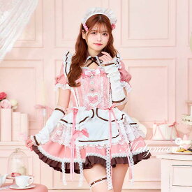 [正規品]【即納】コスプレ バレンタイン メイド ウエイトレス リボン ピンク レディース 大人 女性 ハロウィン malymoon マリームーン【Malymoon/マリームーン】【CS25156】