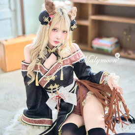 [正規品]【予約-12月中旬頃より順次発送予定】ハロウィン コスプレ 仮装 新年 午年 午 馬 干支 アニマル チャイナ お正月 和服 和装 コスチューム 衣装 レディース 大人 女性 セット 一式 malymoon マリームーン【CS25178】