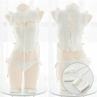 コスプレ ランジェリー セクシー かわいい ニット アクリル ランジェリー 下着 レディース 可愛いコスプレ 大人 女性 アニメ 衣装 仮装 コスチューム 白 ホワイト ロリータ halloween ハロウィン Malymoon マリームーン【SEVENTY-THREE】【2722】