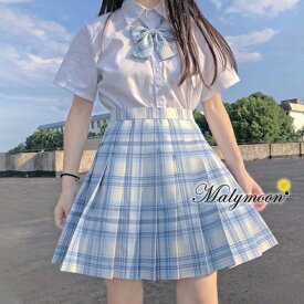 【取り寄せ】半袖 女子高生 制服 セットJK コスプレ リボン コスプレ衣装 チェック チェック柄 ミニスカ 萌え 学生服 余興 半袖 プリーツスカート 私立 高校生 可愛いコスプレ レディース コスチューム マリームーン malymoon【6773】