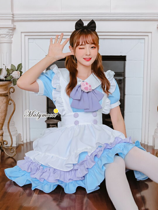 メイド服 ピンク 水色 Mサイズ 適当な価格