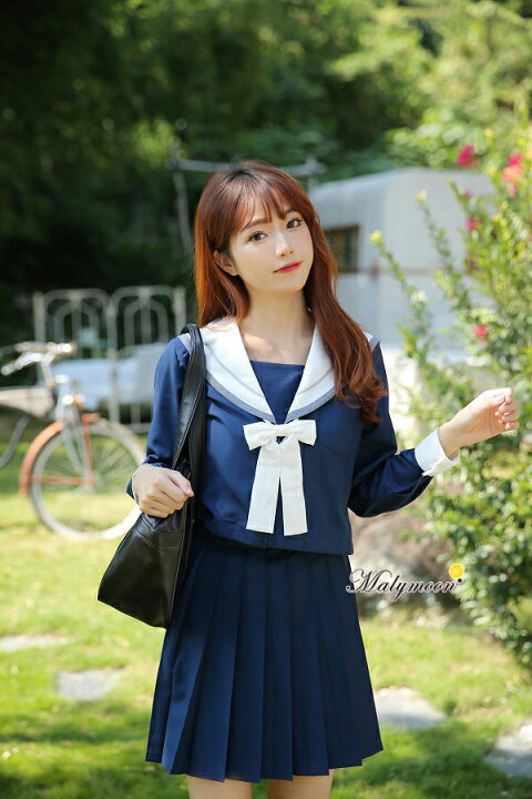 女子高生 制服 セット 学生服 私立 プリーツスカート レディース 女子校生 アイドル 萌え Jk 衣装 コスプレ Malymoon コスチューム 余興 マリームーン 高校生 ミニスカ リボン 可愛い ハロウィン