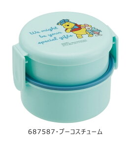 2025年最新柄【 10%OFF★ 】SKATER スケーター お弁当箱 2段 丸形 抗菌 ランチボックス お弁当箱 コンパクト 弁当箱 女子 女性 男の子 女の子 おしゃれ 電子レンジ可 キャラクター 500ml フォーク