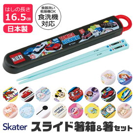【 50%OFF★在庫限り 】SKATER スケーター 箸 ケース付き 箸箱 子供 キッズ 男の子 女の子 食洗器対応 お箸 おしゃれ スライドケース スライド式 日本製 給食 遠足 幼稚園 保育園 小学校 BPAフリー BPA-Free