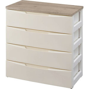 収納ケース 収納ボックス チェスト デザインウッドトップチェスト 4段 DW-724 収納 衣類収納 衣類チェスト タンス 箪笥 引出 ひきだし 下着収納 オシャレ インテリア アイリスオーヤマ 一人暮