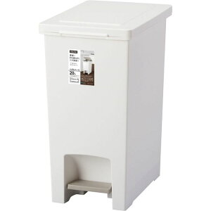 ゴミ箱 インテリア ダストボックス エバン ペダルペール20L ホワイト A6001ペダルペール ゴミ箱 屋内ペール 手が触れない ダストボックス シンプル スタイリッシュ 足で開ける 清潔 キッチン