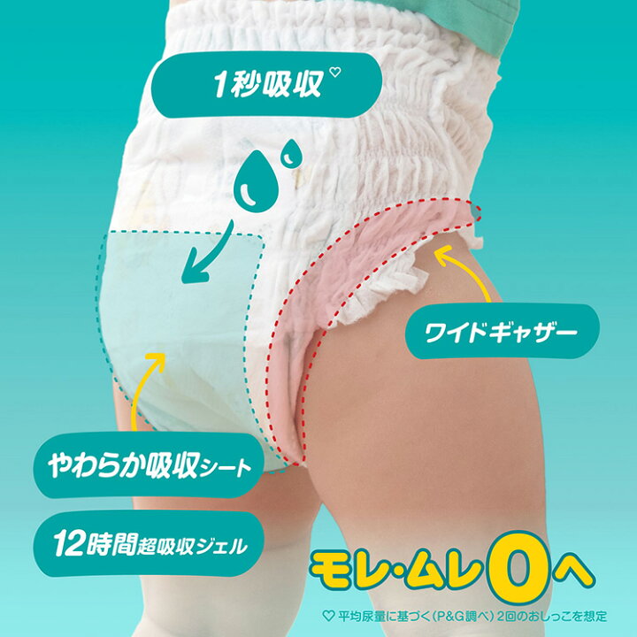 楽天市場】【4袋セット】おむつ パンパース パンツ L BIG M ビッグ 