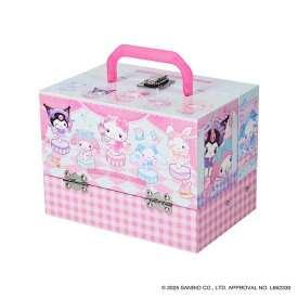 サンリオキャラクターズ バニティメイクボックス NM 251031キッズコスメ サンリオ サンリオキャラクターズ バニティ メイクボックス NM 3段ボックス 水性ネイル リップスティック キッズメイク レイス クリスマス プレゼント