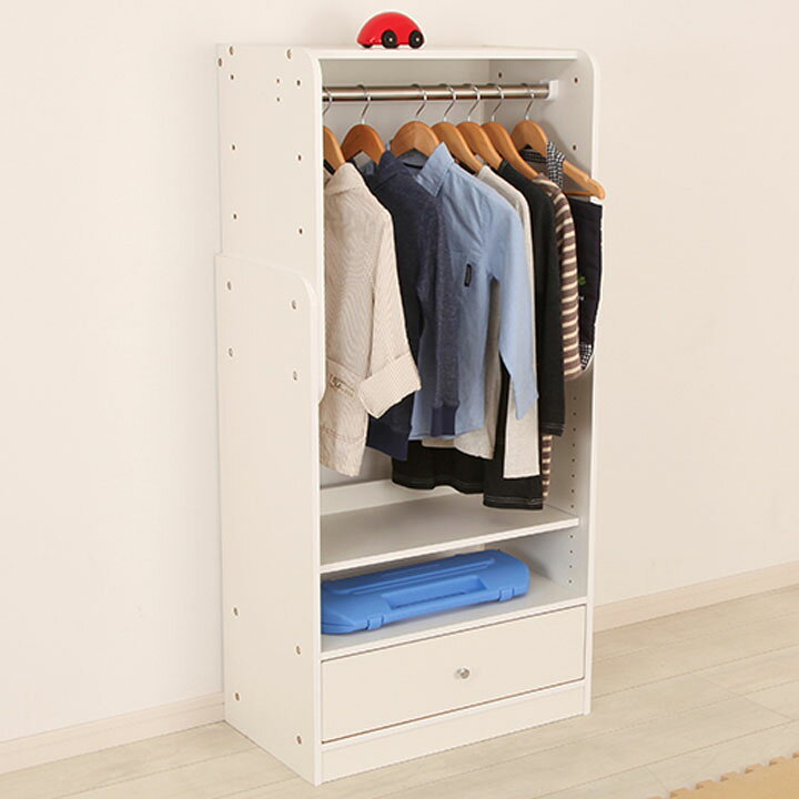 楽天市場 送料無料 ハンガーラック 子供用 日本製 高さ調整可能なキッズラック ハンガーラック 洋服掛け 子供服収納 キッズ 子供部屋 知育家具 Skr 60hw ホワイト 代引不可 Td 子育てママの店 ベビー キッズ