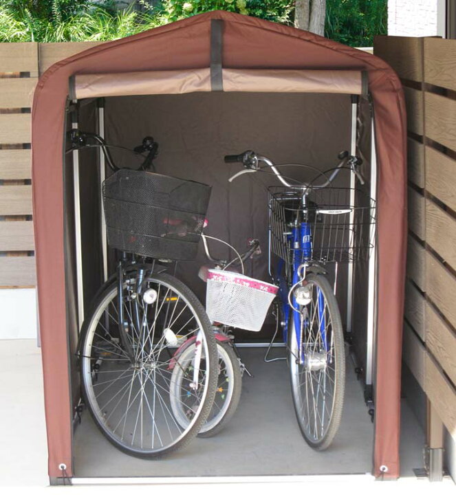 楽天市場】サイクルハウス 2台用 ダークブラウン ACI-2．5SBR 自転車 