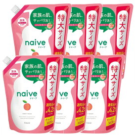 ［6個セット］ナイーブボディソープ桃の葉詰替 1600ml送料無料 ナイーブ ボディソープ 桃 桃の葉 詰替 1.6kg 大容量 液体 ボディシャンプー Kracie クラシエ 【D】