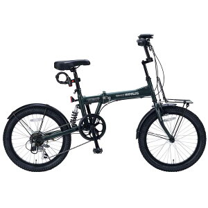 マイパラス折畳セミファット 20インチ MF208自転車 セミファットバイク 折りたたみ自転車 折畳 6段ギア フロントキャリア LEDライト プレゼント おしゃれ 20インチ サンドベージュ マットブラ