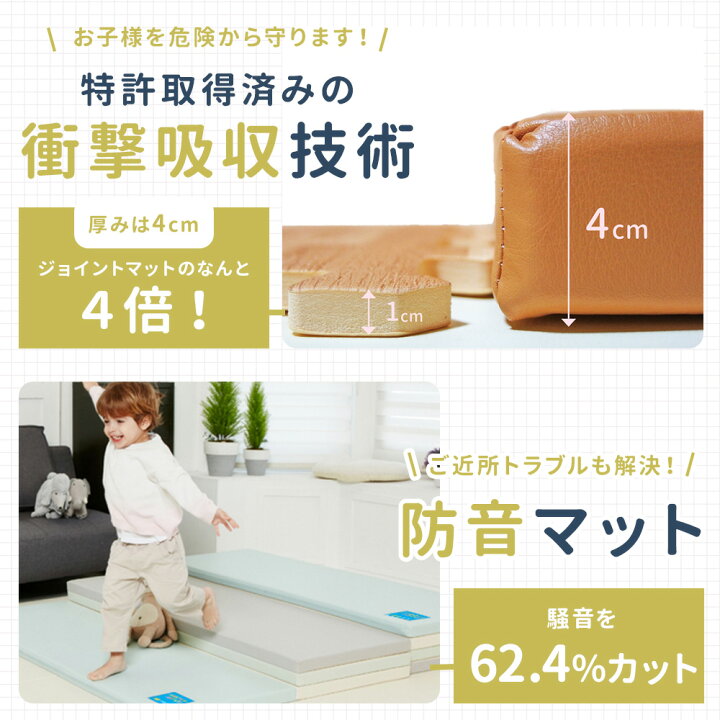 楽天市場】【国際安全基準合格】プレイマット 折りたたみ ベビー 防水 