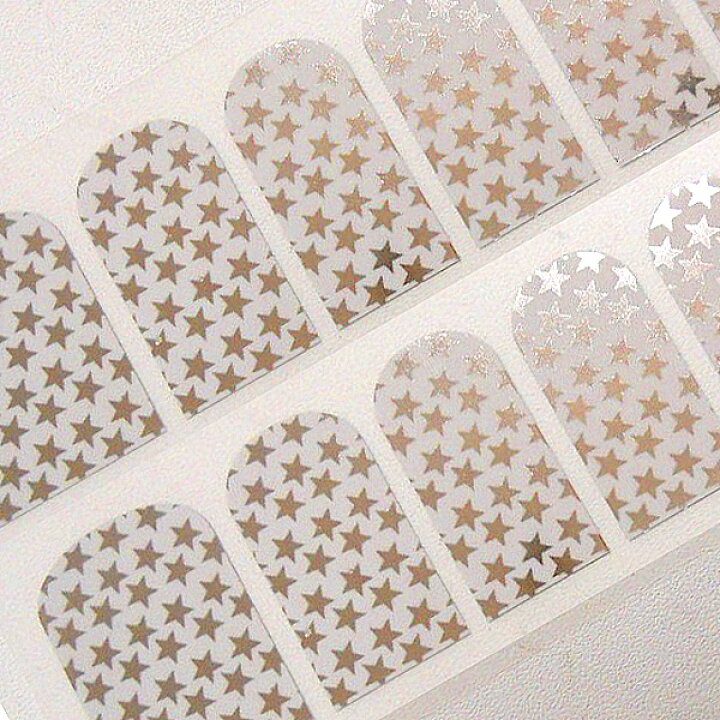 楽天市場】【メール便OK】メタリックネイルホイル 星 スター 16pcs  