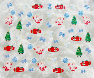 クリスマス特集【メール便OK】ネイルシール429 グリッタークリスマスシール サンタクロース