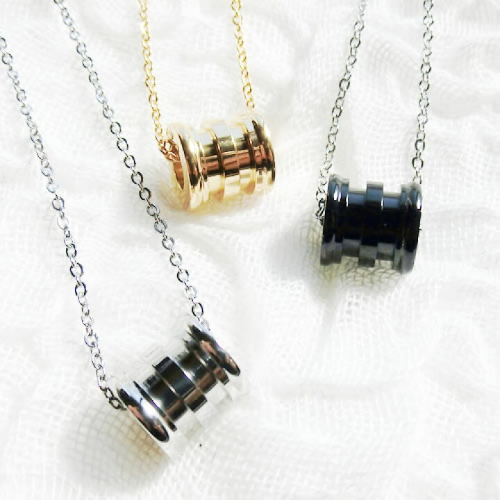 楽天市場】シルバー ゴールド ブラック チェーン付きペンダントトップ  