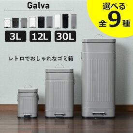 【全9種】【特典付き】ゴミ箱 45リットル おしゃれ 45L スリム 約幅20cm 約幅30cm 3L～12L リビング 30リットル 30L キッチン ダストボックス 蓋付き おむつ用 臭わない トイレポット サニタリーボックス ペダル式 大容量 分別( Galva ガルバ スクエアダストボックス )