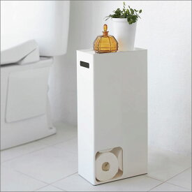 おしゃれ 北欧 インテリア雑貨 デザイン雑貨 モノトーン 白 ホワイト 黒 ブラック トイレットペーパーホルダー トイレットペーパースタンド トイレ収納 スリム トイレ掃除用品 トイレタリー トイレ用品 かわいい( 山崎実業 トイレットペーパーストッカー タワー tower )