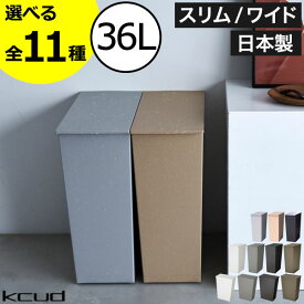 【全11種】ゴミ箱 ダストボックス おしゃれ 45リットル 45L 36L 約幅20cm 分別 キッチン リビング 缶 ビン ペットボトル 中身 見えない 蓋付き 大きい 薄型 大容量 縦型 キャスター付き ペット いたずら 防止 スリム/スリム クラフト/ワイド( kcud クード シンプル )