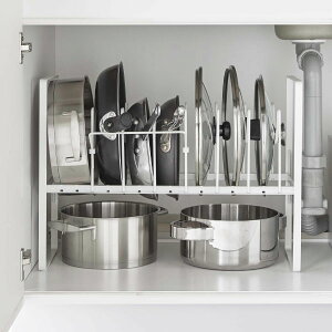 シンク下収納 ラック おしゃれ 鍋蓋スタンド towerシリーズ 新商品 2段 公式 タワーシリーズ yamazaki キッチン収納 調理道具 引き出し 収納スタンド スリム 伸縮 鍋ふたホルダー 新作 縦 奥行20