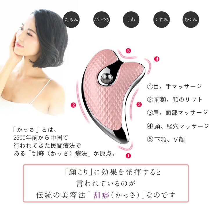 楽天市場 P10倍 クーポン利用で5 Off 3 22迄 かっさプレート かっさマッサージ かっさ 顔 美顔器 かっさ板 温熱フェイス美容器 Ems リフトアップ イオン導入 美顔ローラー 小顔 温感 マッサージャー Usb充電式 ママゴオンラインショップ