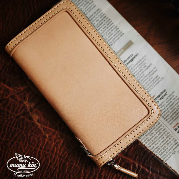 楽天市場】栃木レザー ヌメ革 サドルレザー ラウンドファスナー 長財布  