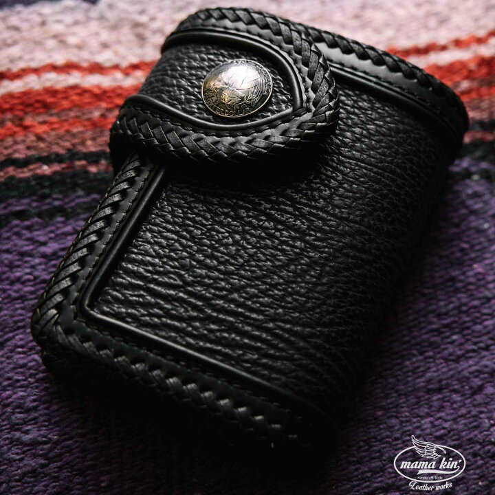 楽天市場】送料無料/シャークスキン/サメ革/ライダースウォレット  