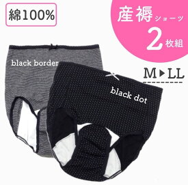 産褥ショーツ 綿100% 2枚組 出産準備 産じょくショーツ さんじょくショーツ 大きいサイズ 対応 Mサイズ Lサイズ LLサイズ 3Lサイズ 4Lサイズ 5Lサイズ
