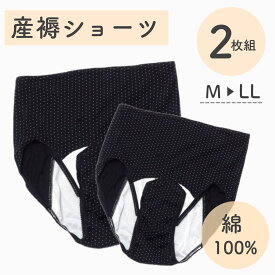 産褥ショーツ 綿100% 綿混 2枚組 出産準備 産じょくショーツ さんじょくショーツ 大きいサイズ 対応 Mサイズ Lサイズ LLサイズ 3Lサイズ 4Lサイズ 5Lサイズ