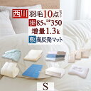 全品P5＆クーポン★夏超得[12日16時～8H] 西川 羽毛布団セット シングル 西川羽毛 布団10点セット 布団セット シングル 羽毛 組布団セット 羽毛布団 敷き布団 枕 カバー 敷きパッド 綿毛布 肌布団 除湿パッド 新生活応援 セット