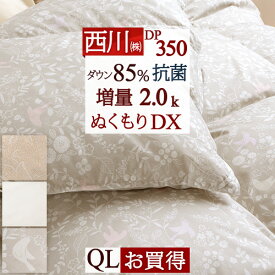 マラソン★最大5,000円クーポン 羽毛布団 クイーン 西川 東京西川 あったか 増量2.0kg 西川厳選ダウン85% ぬくもり仕上DX DP350 350dp 抗菌 日本製 西川リビング 羽毛掛け布団 羽毛ふとん クィーンサイズ クイーンロングサイズ 冬 冬用 暖か